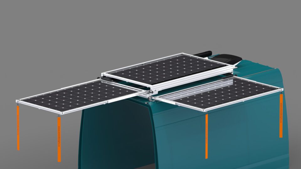 Sliding Solar Panel Rack System: SR1-3DR